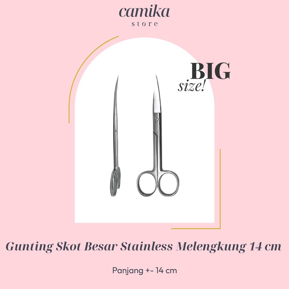 

ART R74P CAMIKA STORE Gunting Skot Besar Melengkung 14 cm Stainless Steel