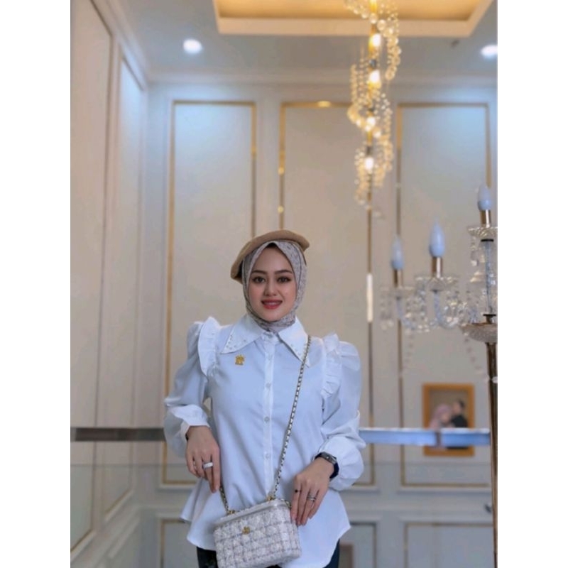 Kemeja mutiara Ella trendy