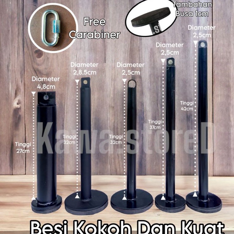 

ART R87G LOADING PIN DUMBELL TRAY LOAD PIN ANGKAT BEBAN 5 CM DLL
