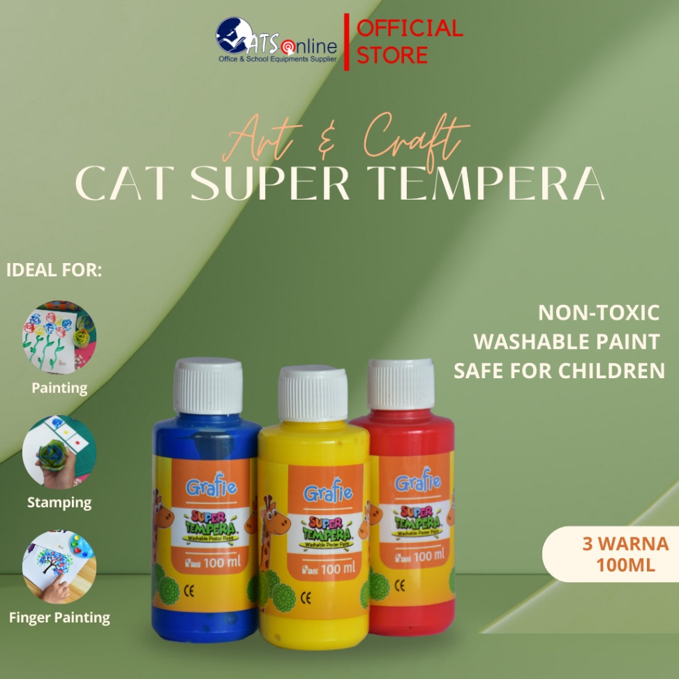 

ART M99Y GRAFIE Finger Painting Cat Poster Super Tempera 3 Warna 1ml