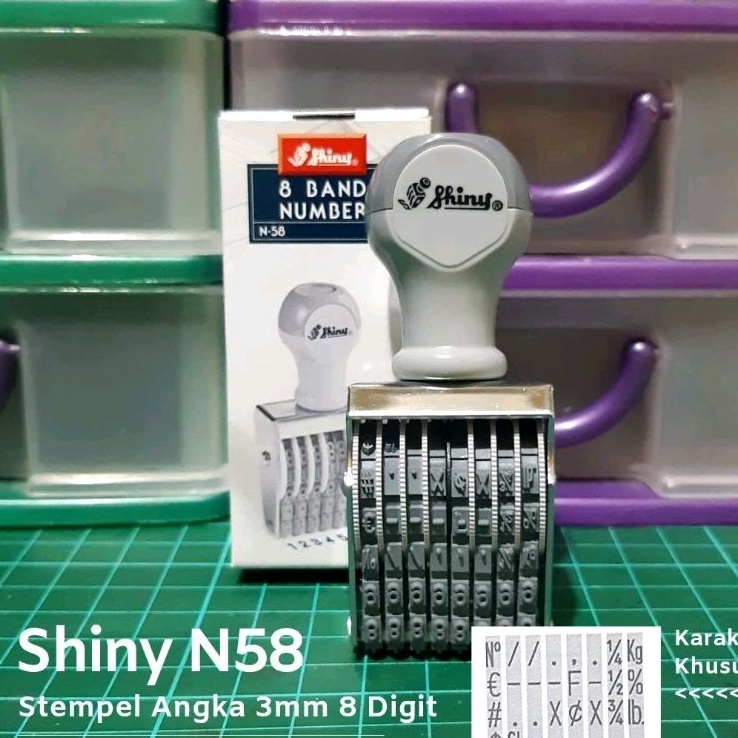 

ART J87E Stempel Manual Angka 8 Digit Shiny 3mm 4mm 5mm N38 N48 N58