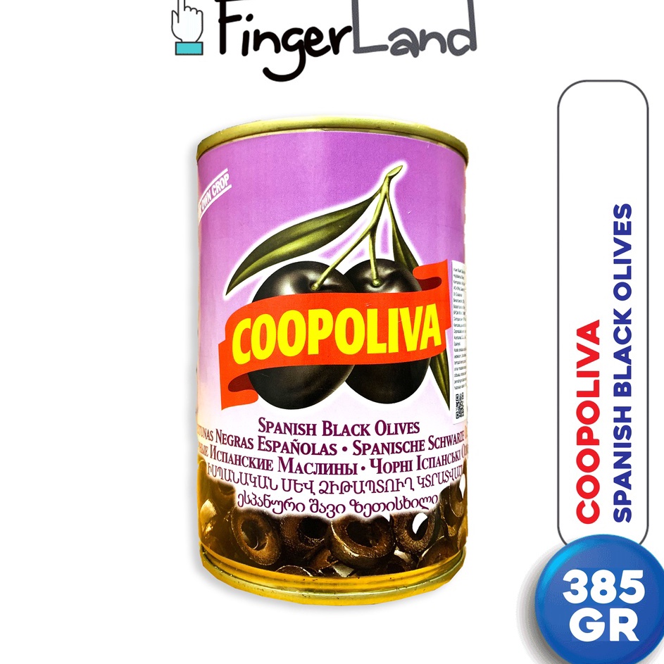 

Pasti Tertarik COOPOLIVA Spanish Black Olives S 385 gram Buah Zaitun Kaleng