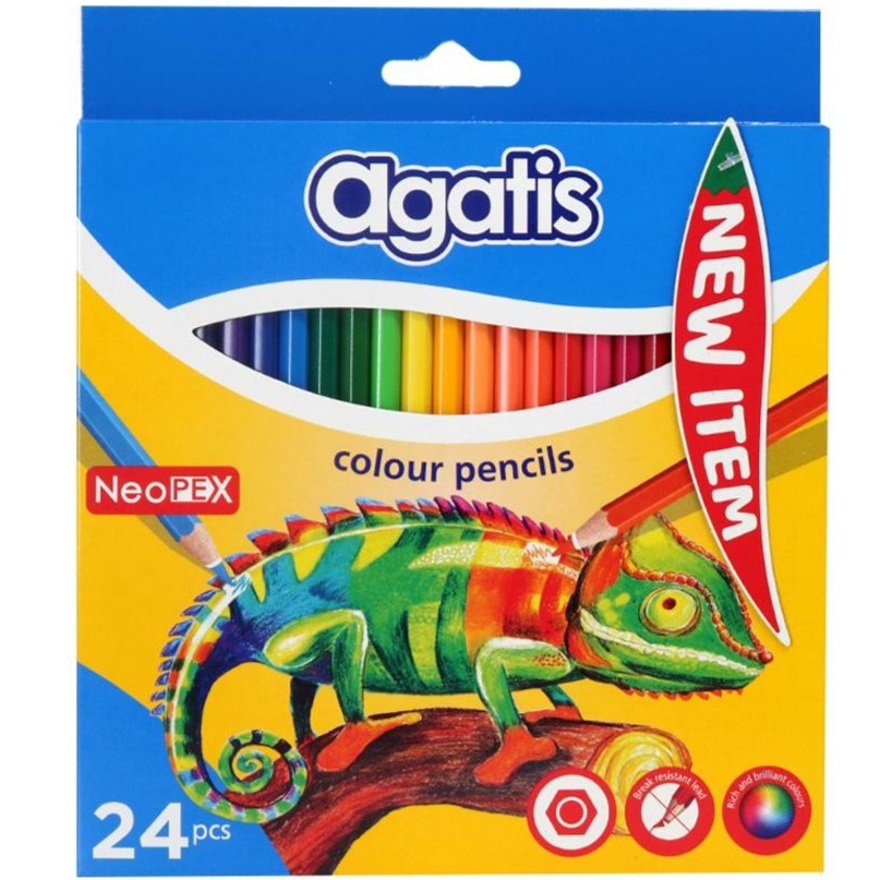 

ART G48D Pensil Warna AGATIS NEOPEX Hexagonal 24 Warna Panjang