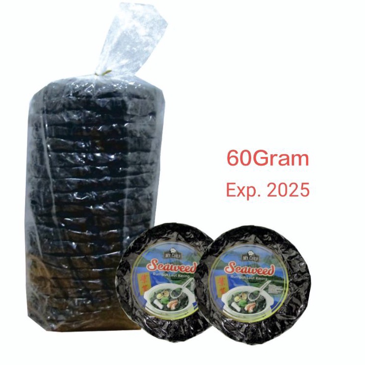 

Laku Keras MY CHEF ROUND RUMPUT LAUT KERING DRIED SEAWEED CI CHAI ZI CAI 6GR