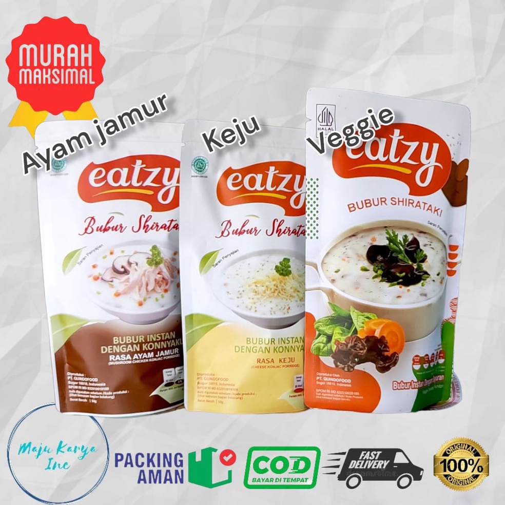 

Barang baru Eatzy Bubur Shirataki Ayam Jamur Keju