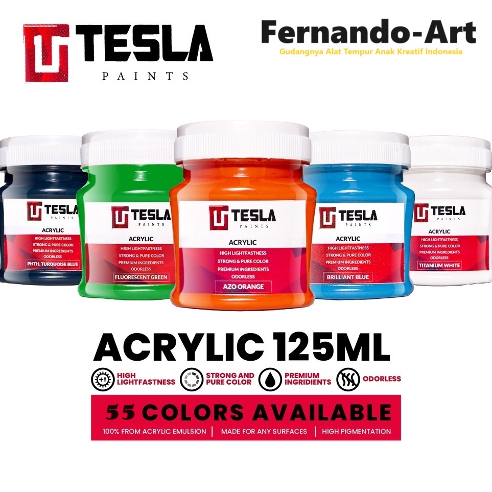 

ART L75Y Acrylic Tesla Paint 125ml Part 1 Cat Akrilik Tesla 125ml