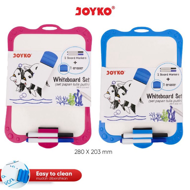 

ART D83L PAPAN TULIS SET WHITEBOARD SET JOYKO WBS17CO PAPAN TULIS KECIL