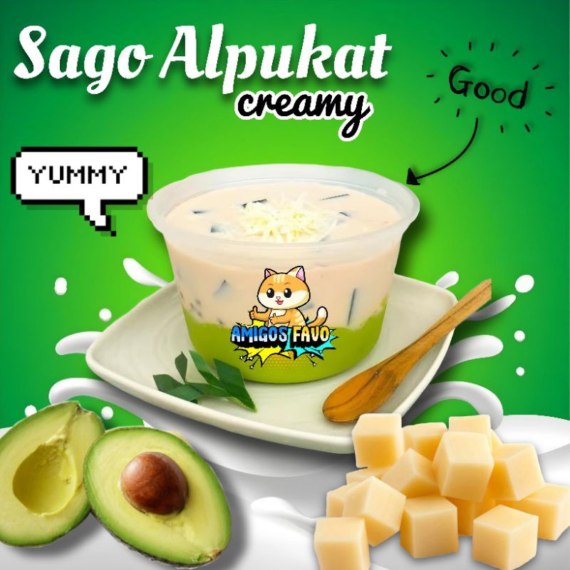 

Avocado Cheese Milk/Alpukat Cheese Milk/Sago Alpukat/Sago Avocado/Alpukat 400ml