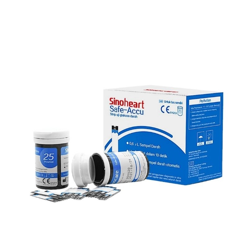 Refill Isi ulang Strip Uji Gula Darah Sinocare 25 Strip