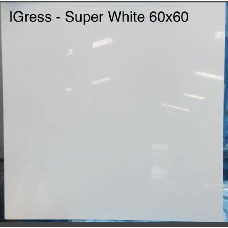 granit 60x60 putih polos glossy igress superwhite