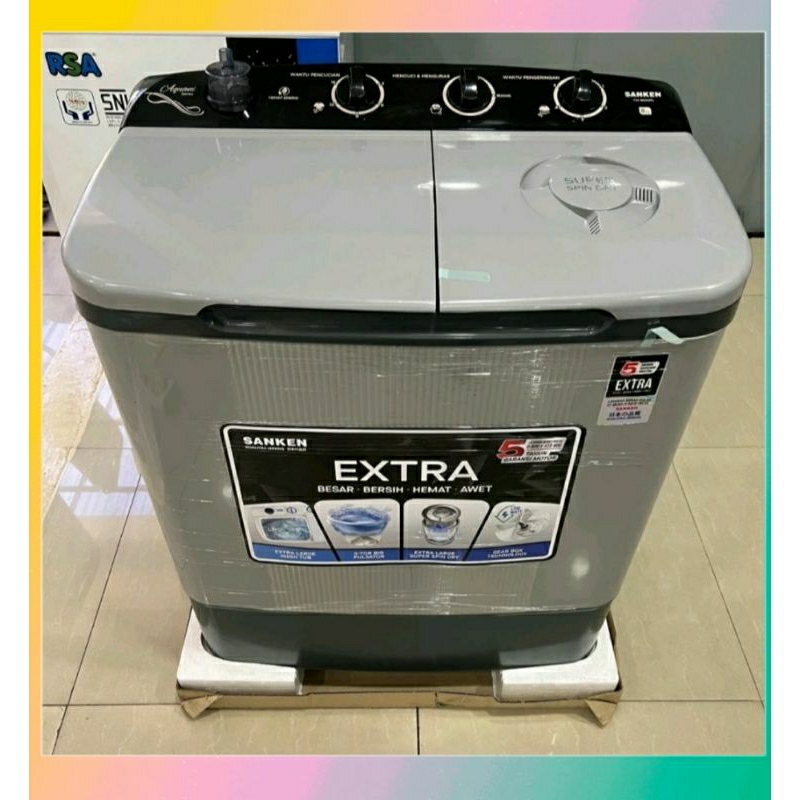 MESIN CUCI SANKEN 2 TABUNG TW-8600RL 8KG/MESIN CUCI 2 TABUNG SANKEN TW 8600RL 8KG/MESIN CUCI 2 TABUN
