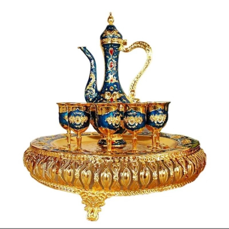 Ornamen Mix Kaki Furniture Rumah Gelas Teko Mewah Haji & Umrah