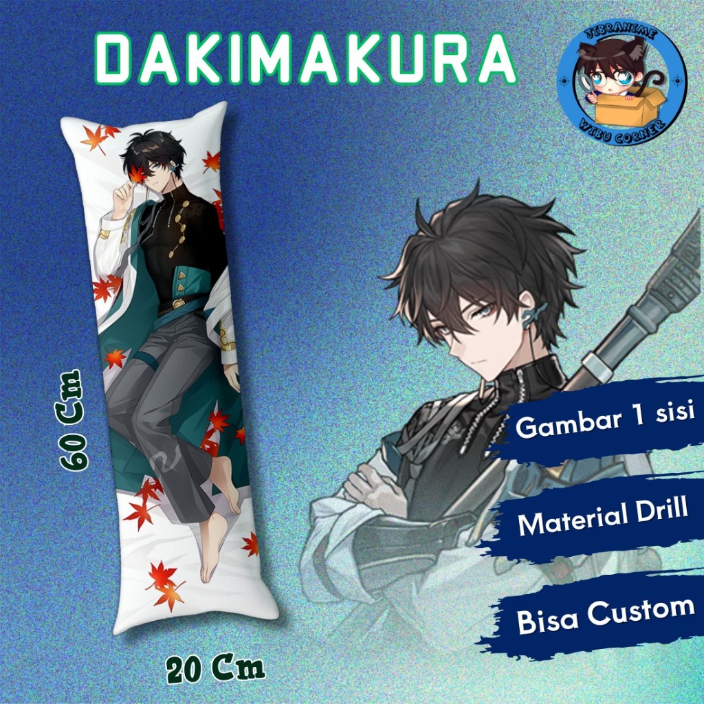 RB dakimakura / guling ANIME DAN HENG GENSHIN IMPACT / ukuran 20x60cm / sudah termasuk isi / bisa