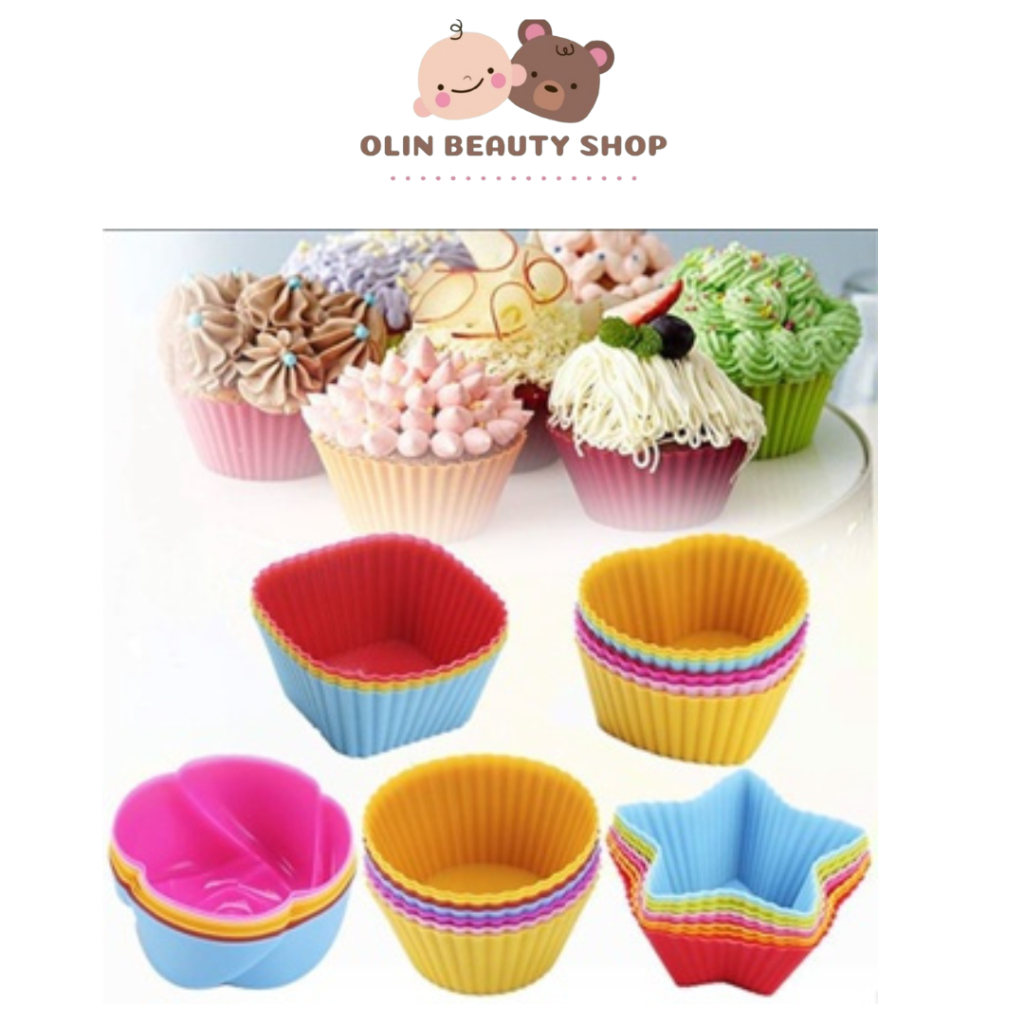 Cetakan Muffin Silikon / Cetakan Cup Cake Silikon / Cetakan Kue Silikon Tahan Panas