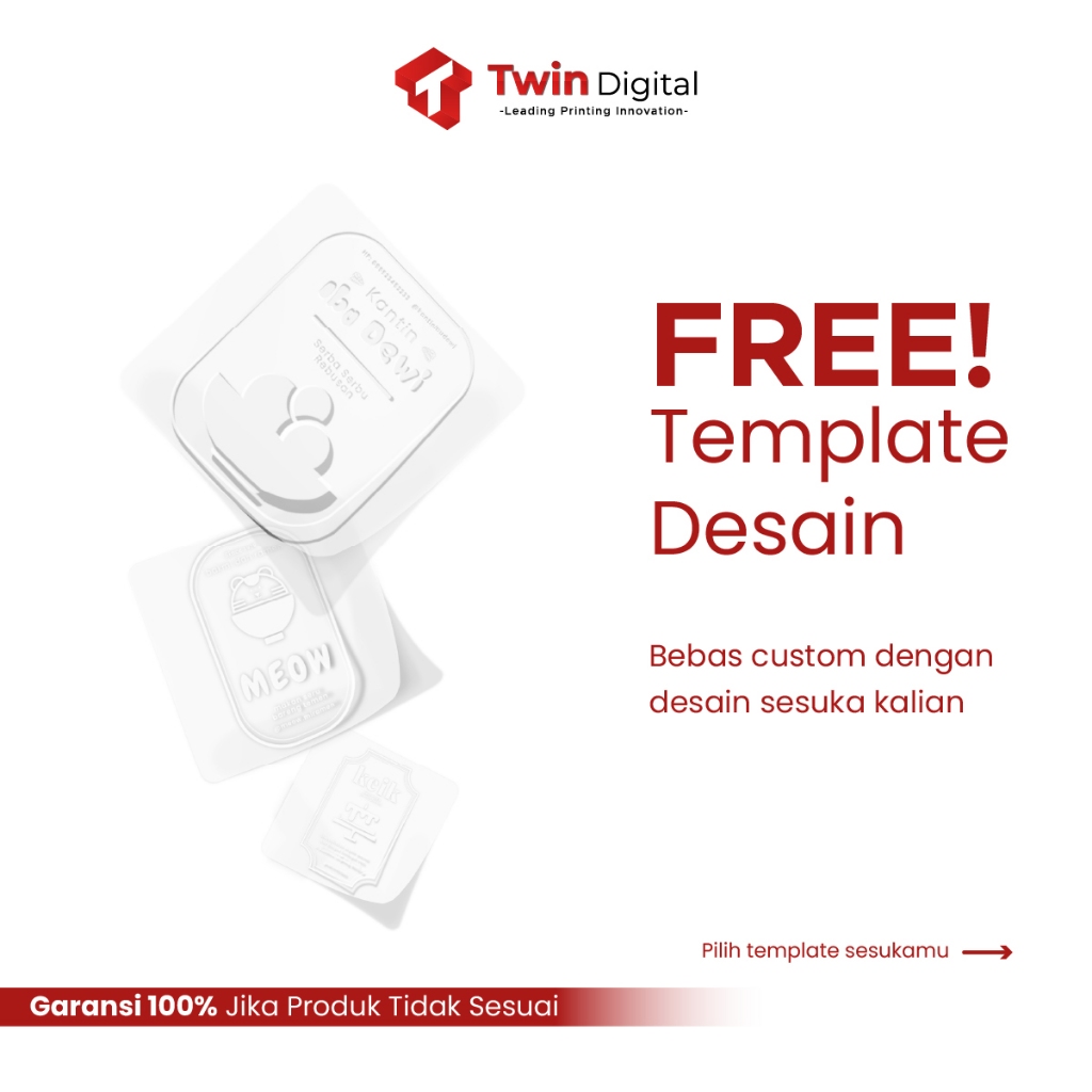 

mh Twindital Custom Sticker Transparan White Ink /Label Sagel Kemasan - Stiker Transparan Tinta