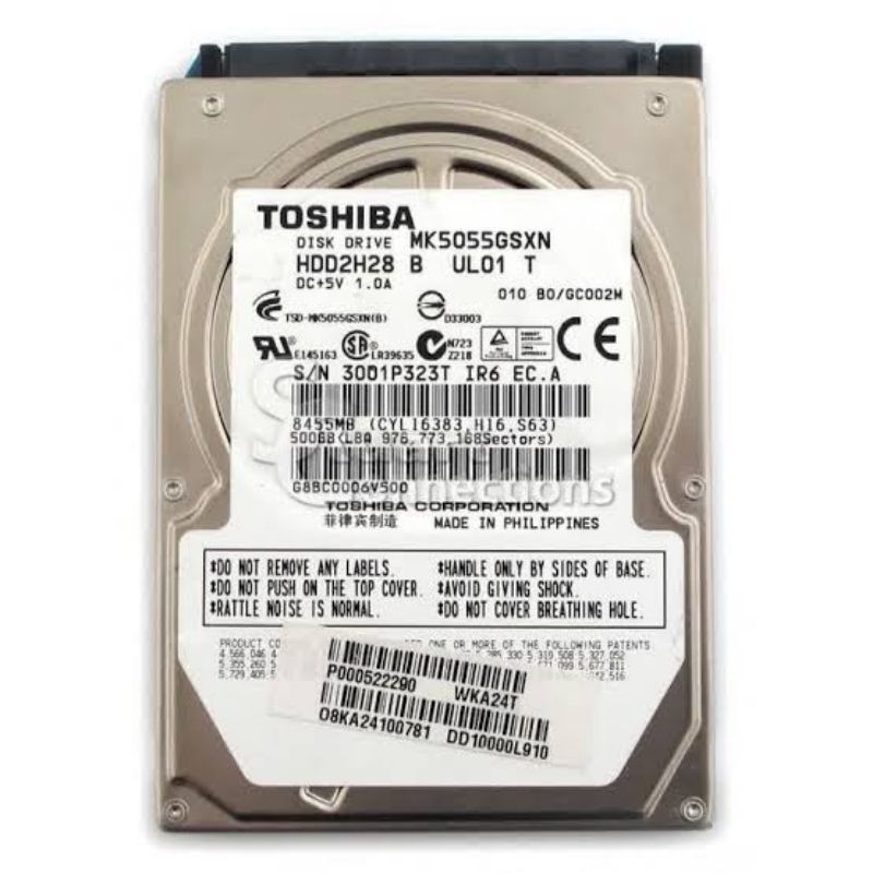 HDD Internal / Hardisk Internal Laptop 500 GB TOSHIBA