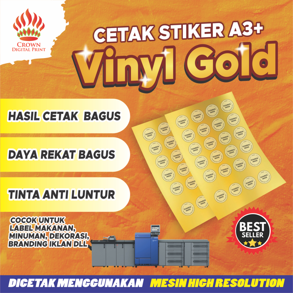 

PRINT A3+ STIKER CAMEL GOLD | CETAK A3+ MURAH | STIKER GOLD CAMEL | CETAK STIKER MURAH