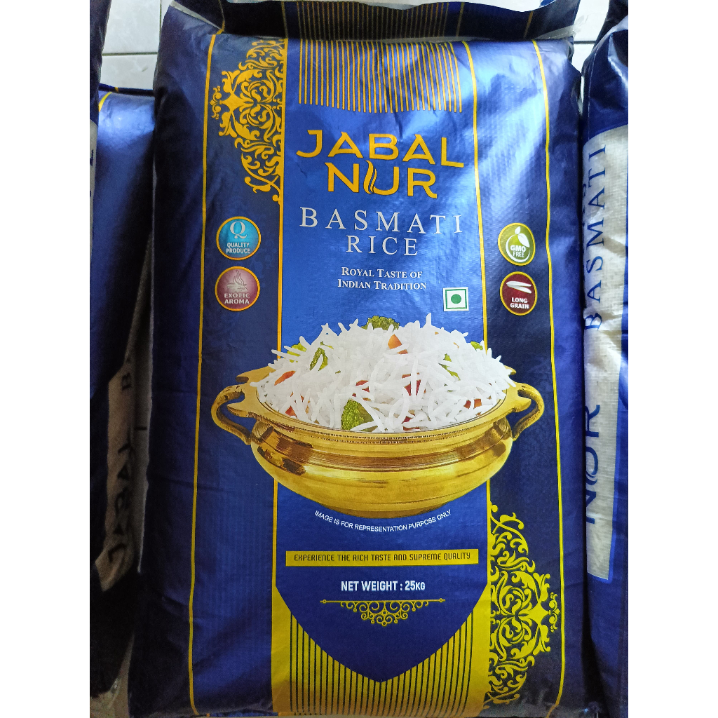 

Beras Basmati JABAL NUR Repack 2kg - New Packaging - Basmati Sella 1121