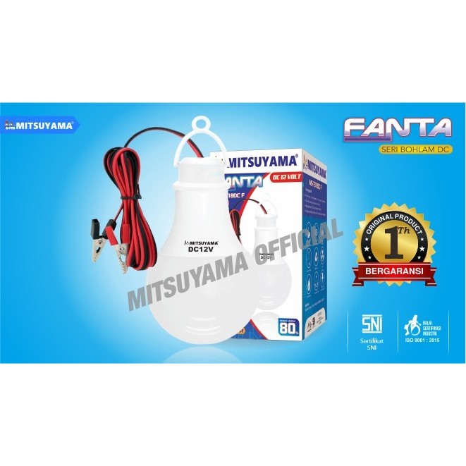 Mitsuyama Lampu Bohlam LED DC Aki 12V 15-18W Premium Super Terang - 15Watt