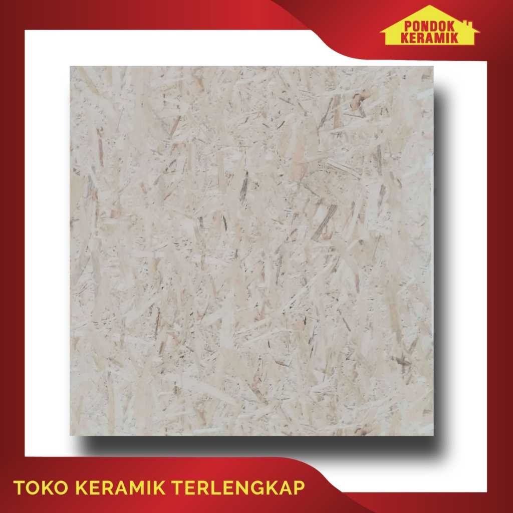 Keramik Lantai Massimo 40x40 Bolivia Cream Motif Serat Bambu