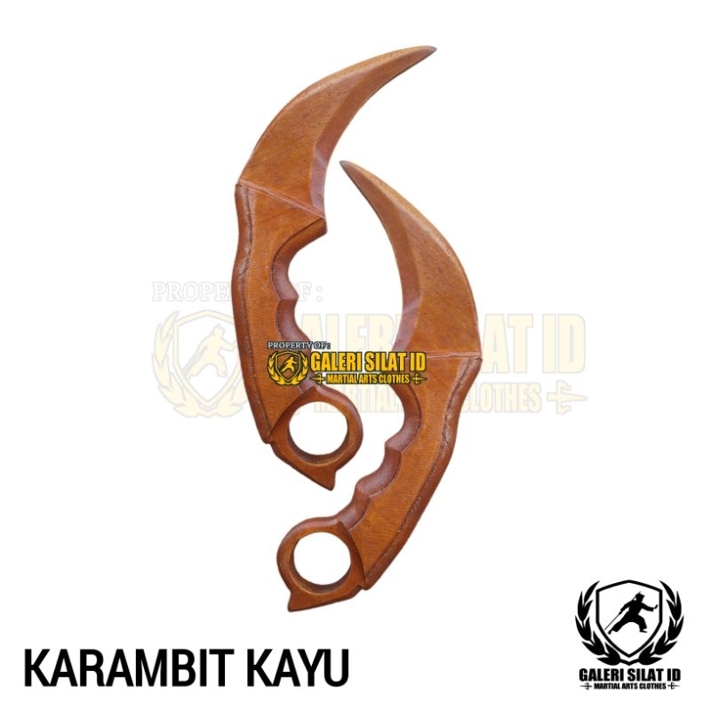 Kerambit Silat Kayu - Karambit Alat Peraga / Latihan Beladiri