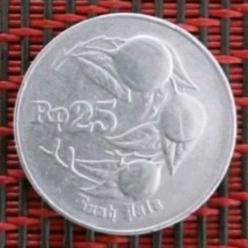 Uang Koin 25 Rupiah Buah Pala