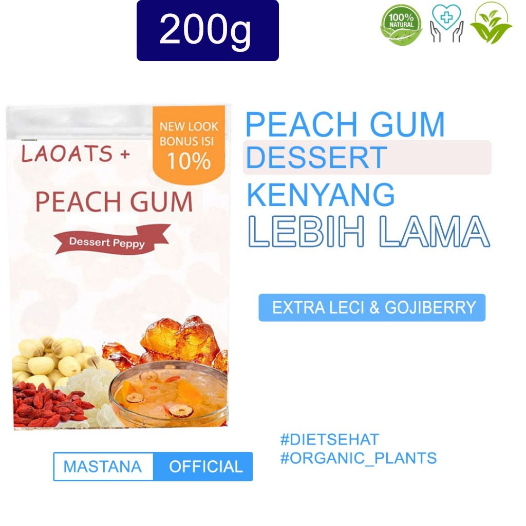 

Makanan China Halal Peach Gum Dessert Minuman Diet Pelangsing Penurun Berat Badan Laoats