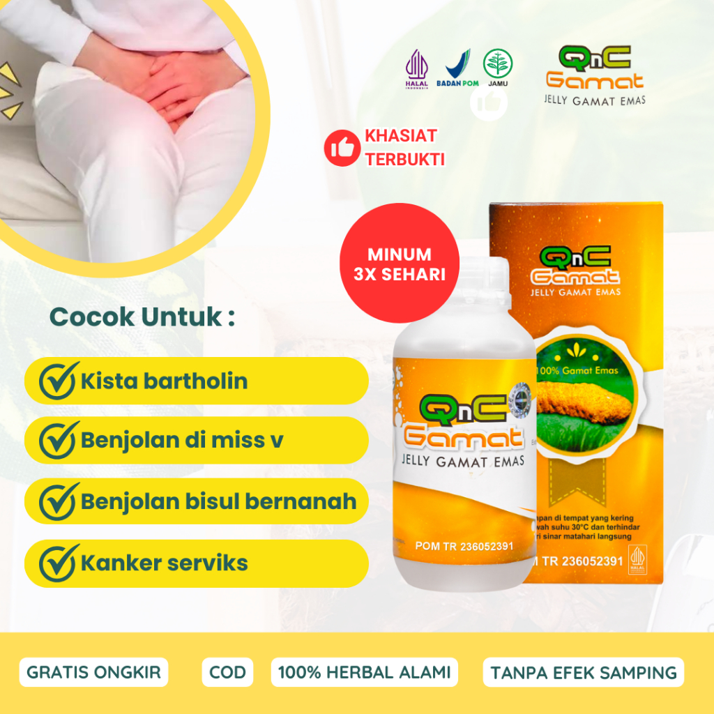 Obat Kista Bartholin Benjolan di Miss V Bisul Qnc Jelly Gamat Asli