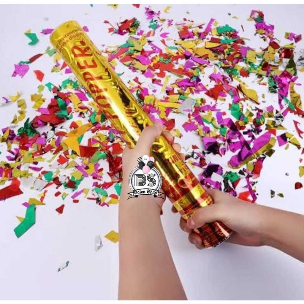 CONFETTI POPPER / PARTY POPPER / PETASAN PESTA / POPPER PARTY ULANG TAHUN & WEDDING 30 CM
