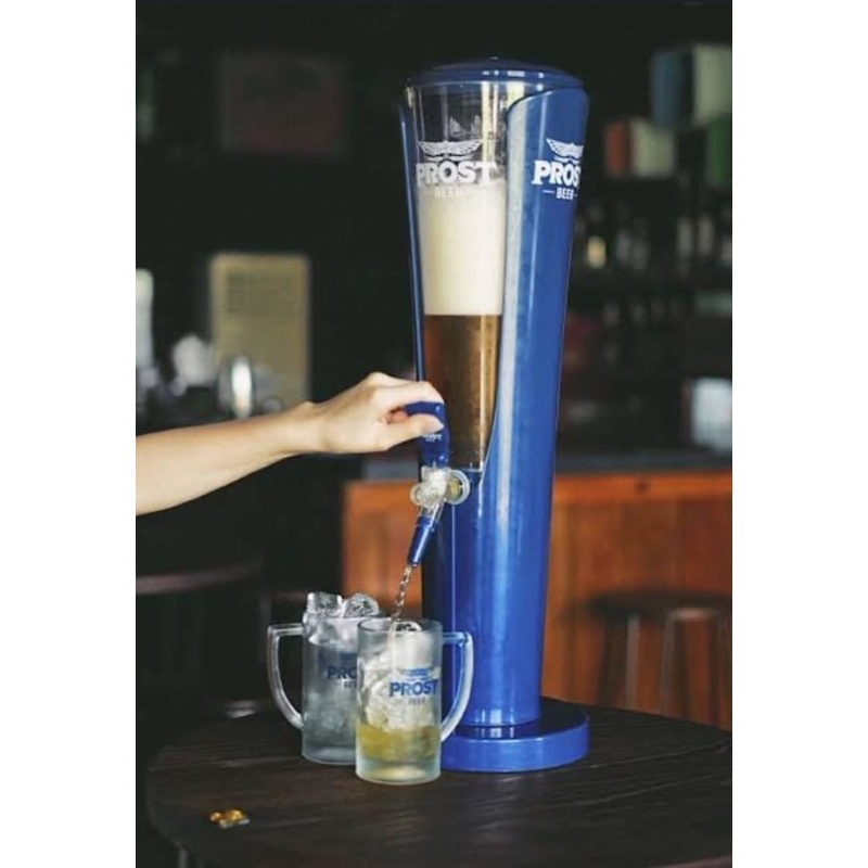 Tower Beer/Bir Tower Kapasitas 3 Liter & 6 Gelas Kaca/Gelas Bir/Gelas Minum