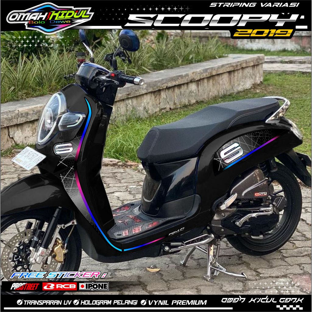 STRIPING VARIASI HONDA SCOOPY 2019 / STICKER LIST MOTOR HONDA SCOOPY 2019