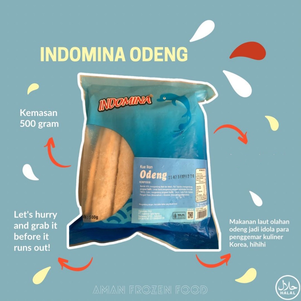 

Indomina Olahan Ikan Odeng 500gr