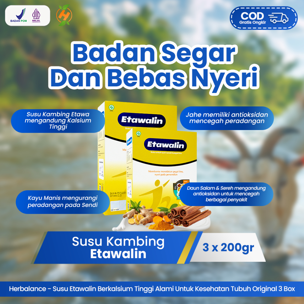 

Susu Etawalin 3 Box - Kalsium Tinggi Alami Kesehatan Tubuh, Sendi dan Tulang Original