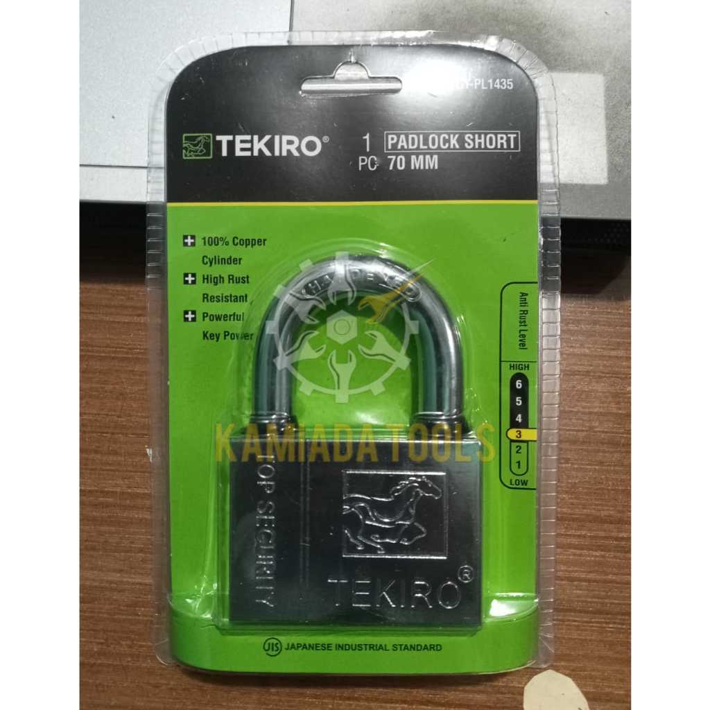 Gembok TEKIRO Heavy Duty/Gembok 70mm Leher Pendek TEKIRO/Gembok Besar 70mm