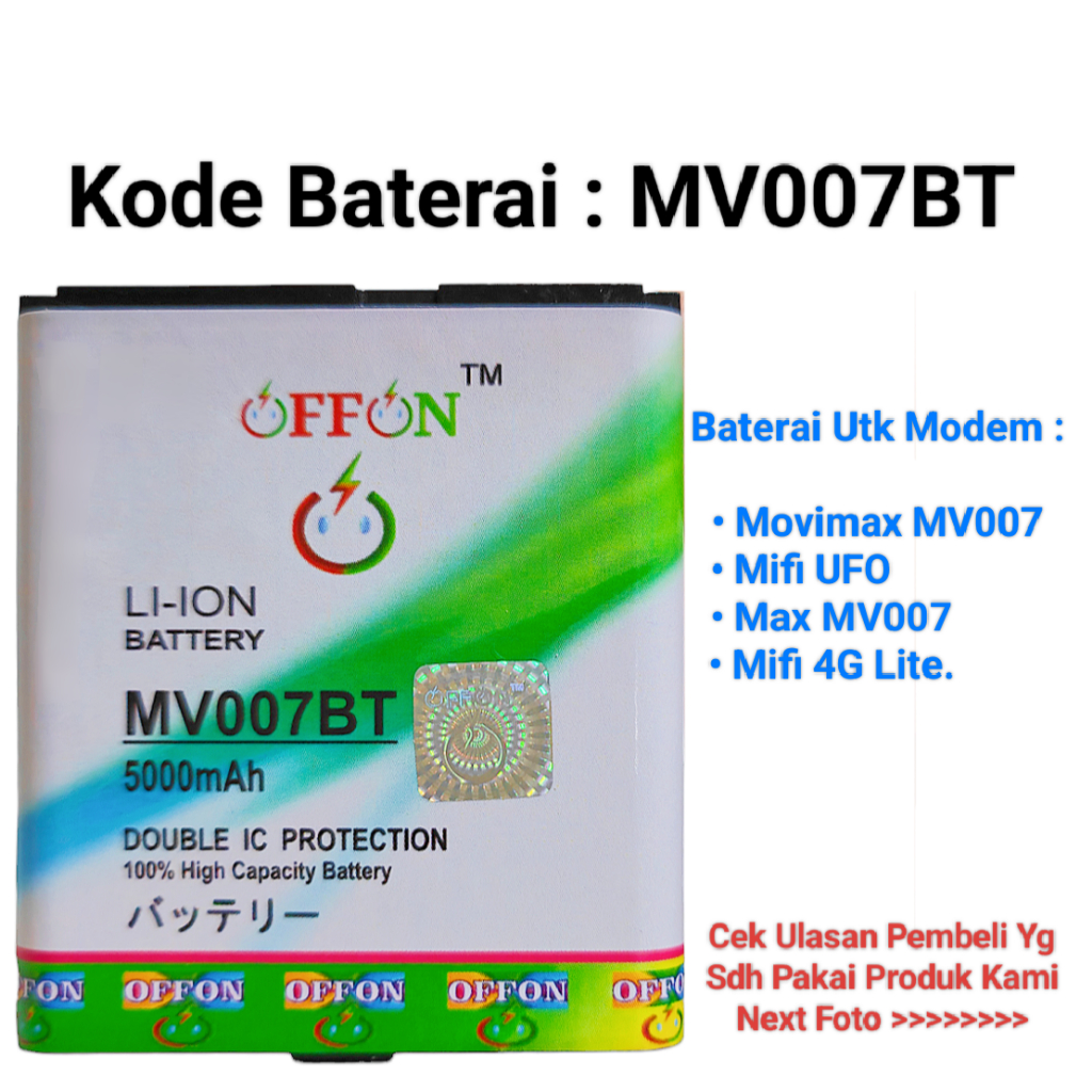 Baterai Doublepower modem Movimax MV007 Mifi UFO Max MV007 Mifi 4G Lite MV007BT Batre double power b