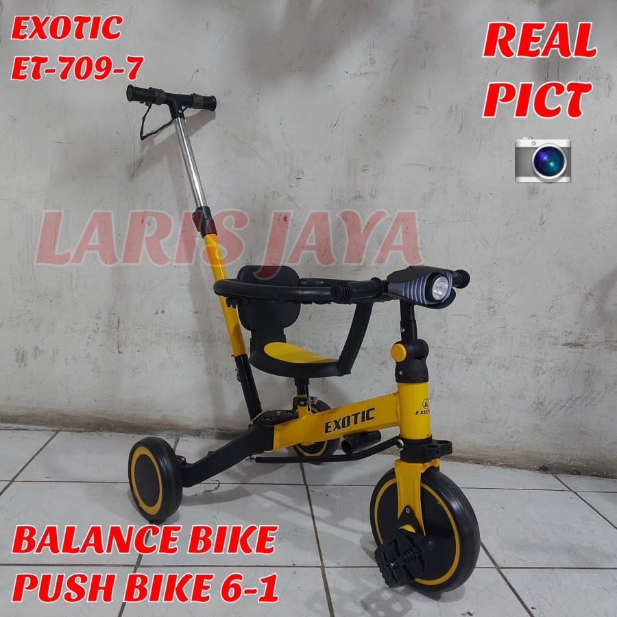 BONUS BELL Push bike dorongan PMB IORA T20-7 balance sepeda roda tiga pushbike balance EXOTIC 709-7