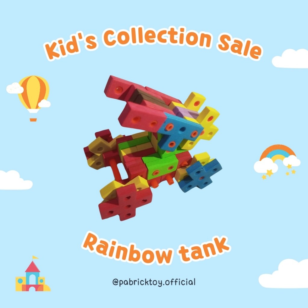 lego || Mainan edukasi anak || bahan ringan & aman|| raibow tank (tank pelangi)