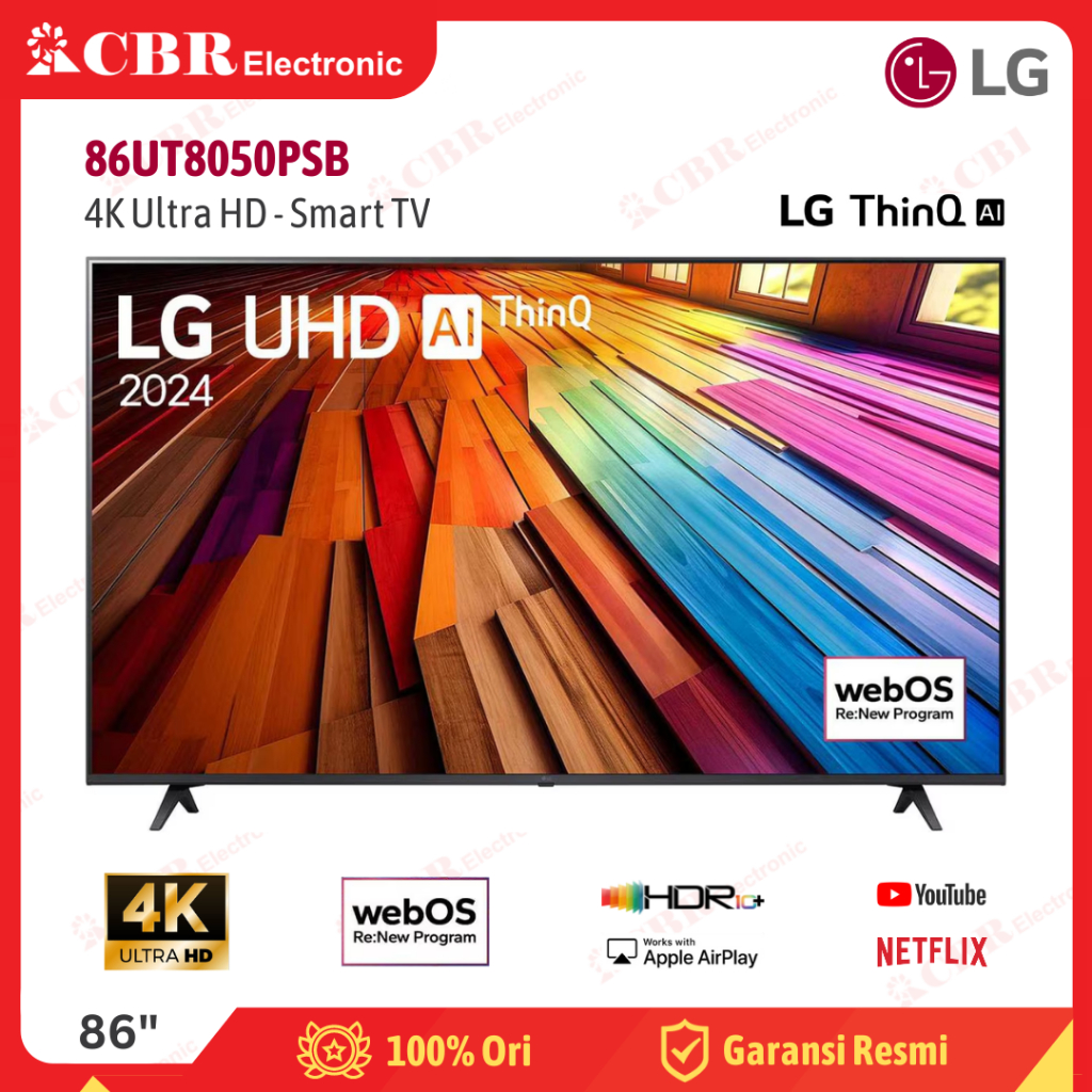 TV LG 86 Inch LED 86UT8050PSB (4K UHD-Smart TV)