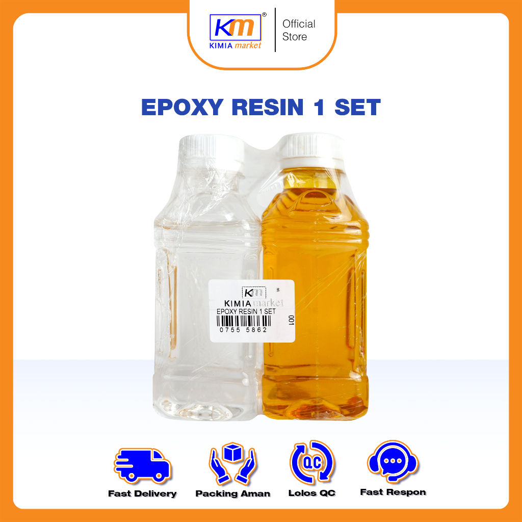 Premium Epoxy Resin set A dan Epoxy Hardener set B / Bahan untuk coating / Epoxy Resin Set / Pelapis