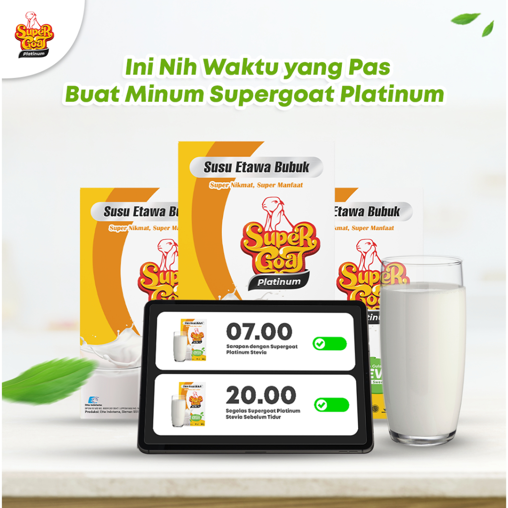 

Super Goat Sarapan Susu Etawa Khusus Diabetes Dan Gula Darah 0 Kalori 1 Box