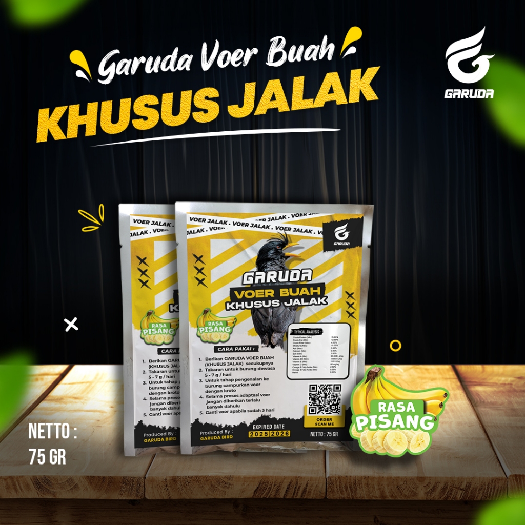 VOER KHUSUS BURUNG PEMAKAN BUAH | JALAK | VOER HARIAN | VOER NUTRISI KOMPLIT  | GARUDA VOER KHUSUS J