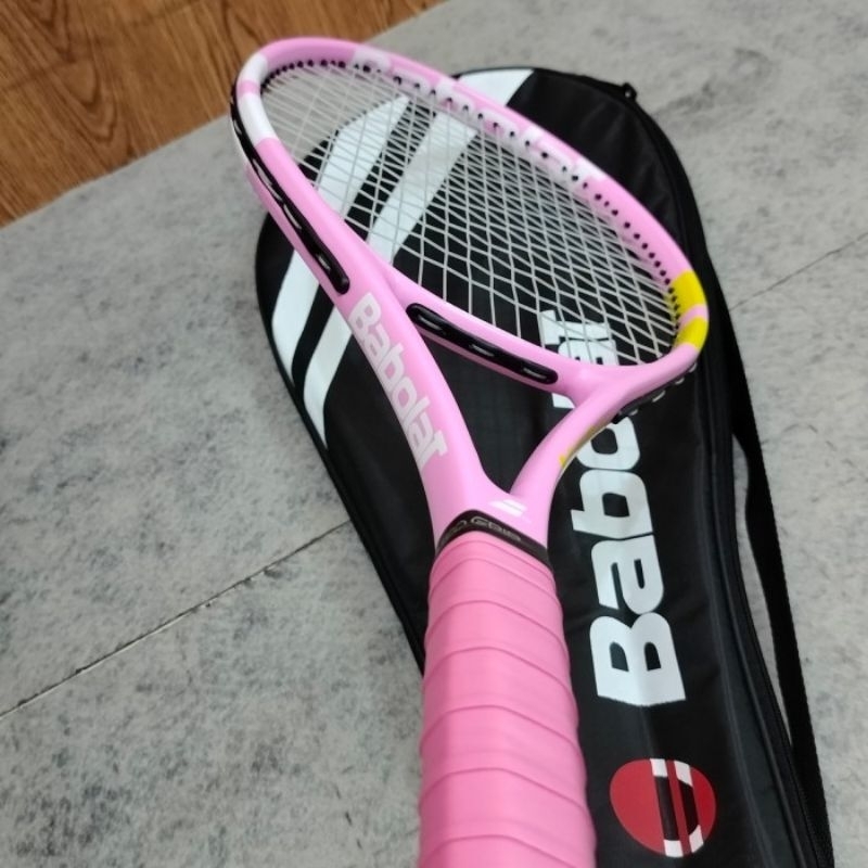 RAKET TENIS LAPANGAN BUAT PEMULA PINK ADA TAS FREE GRIP
