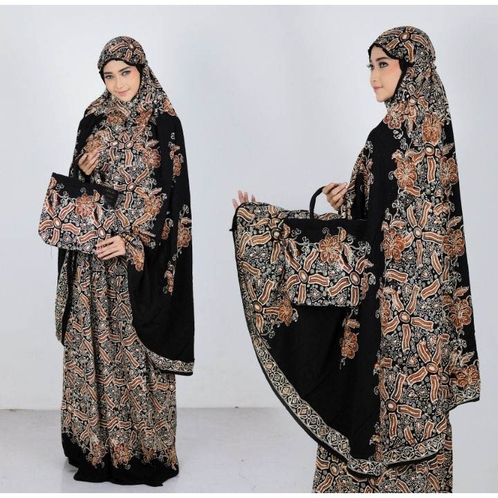 MUKENA BATIK CAP ENCIM SOGAN PEKALONGAN JUMBO