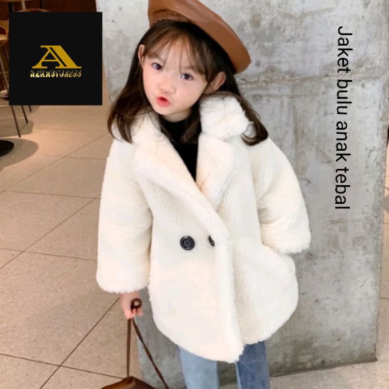 jaket bulu anak ala korea/jaket bulu domba tebal