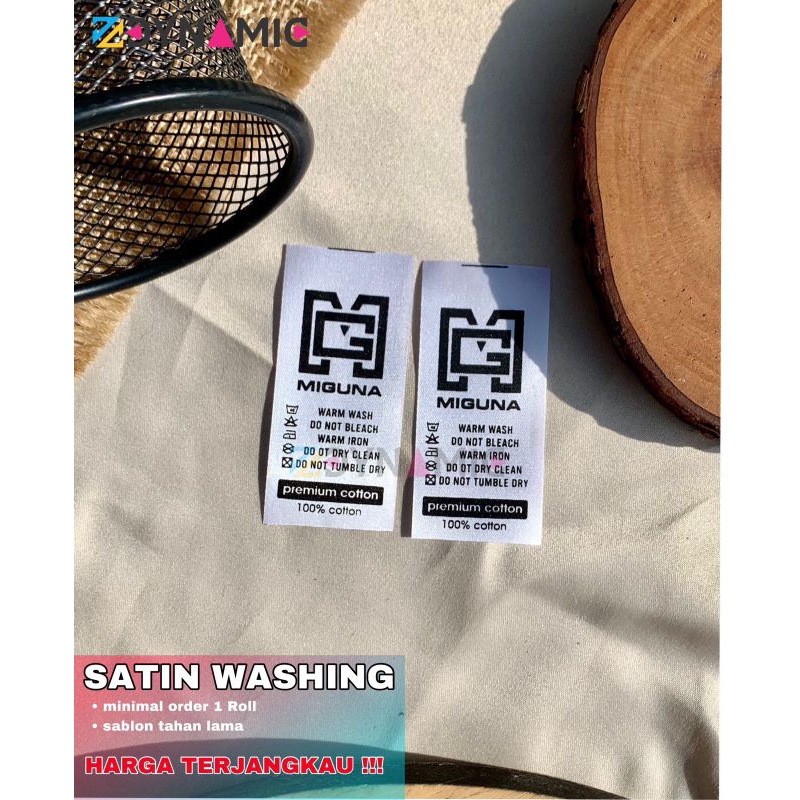 

Saten/label wasing/label baju