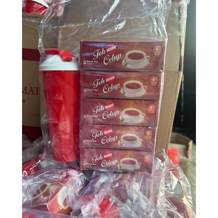 

Paket Ekslusif Teh celup sosro 5 bok free tumbler
