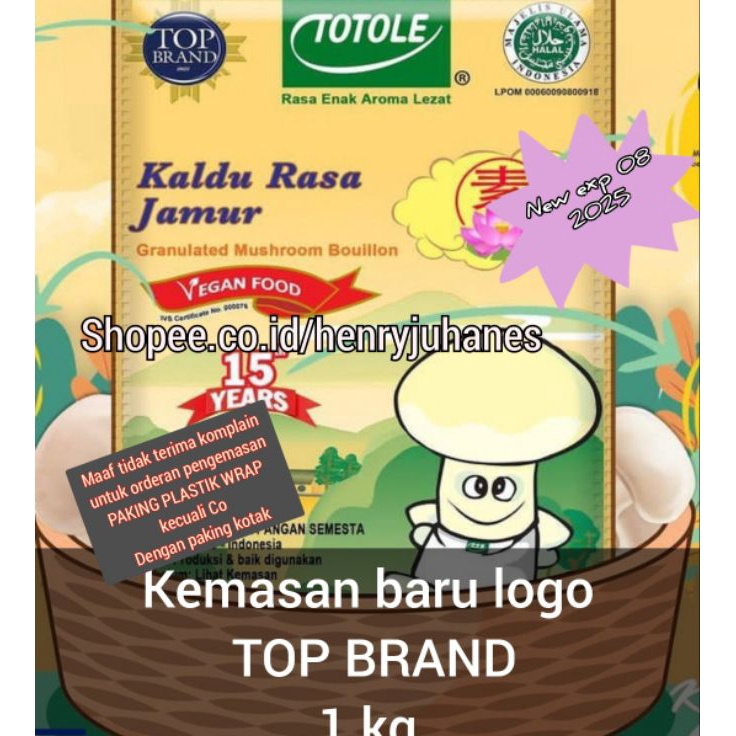 

Promo promo Totole kaldu jamur kemasan jumbo 1 kg 1 gram 1kg logo halal