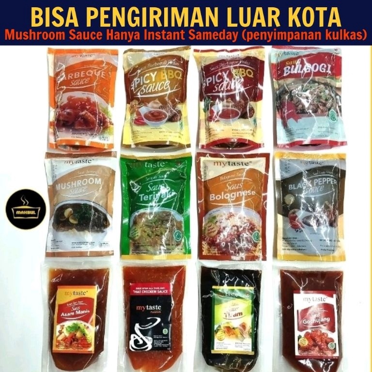 

Real produk Mytaste My Taste Barbeque Bolognese Thai Chicken Asam Manis Black Pepper Bulgogi Mushroom Teriyaki Gochujang Sauce Saus 5gr