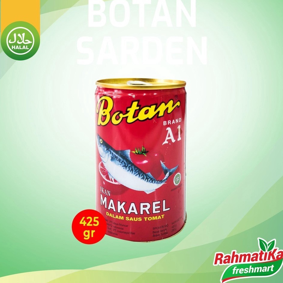 

Pesan Saja Botan Sarden Ikan Makarel Saus Tomat 425 gram