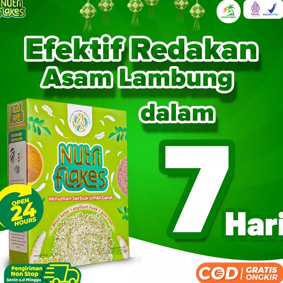 

Pesan aja Nutriflakes Minuman Serbuk Umbi Garut Minuman Sehat Untuk Asam Lambung Maag 1 Alami Umbi Garut Asli Dengan Psyilium Husk Daun Kelor Solusi Perlancar Pencernaan Bantu Terapi Asam Lambung